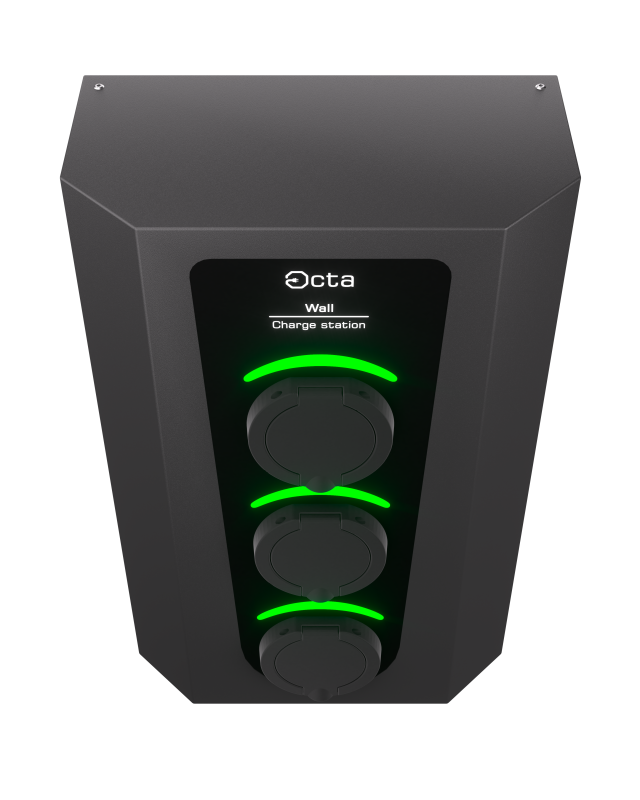 Трьохпортова зарядна станція OCTA WALL